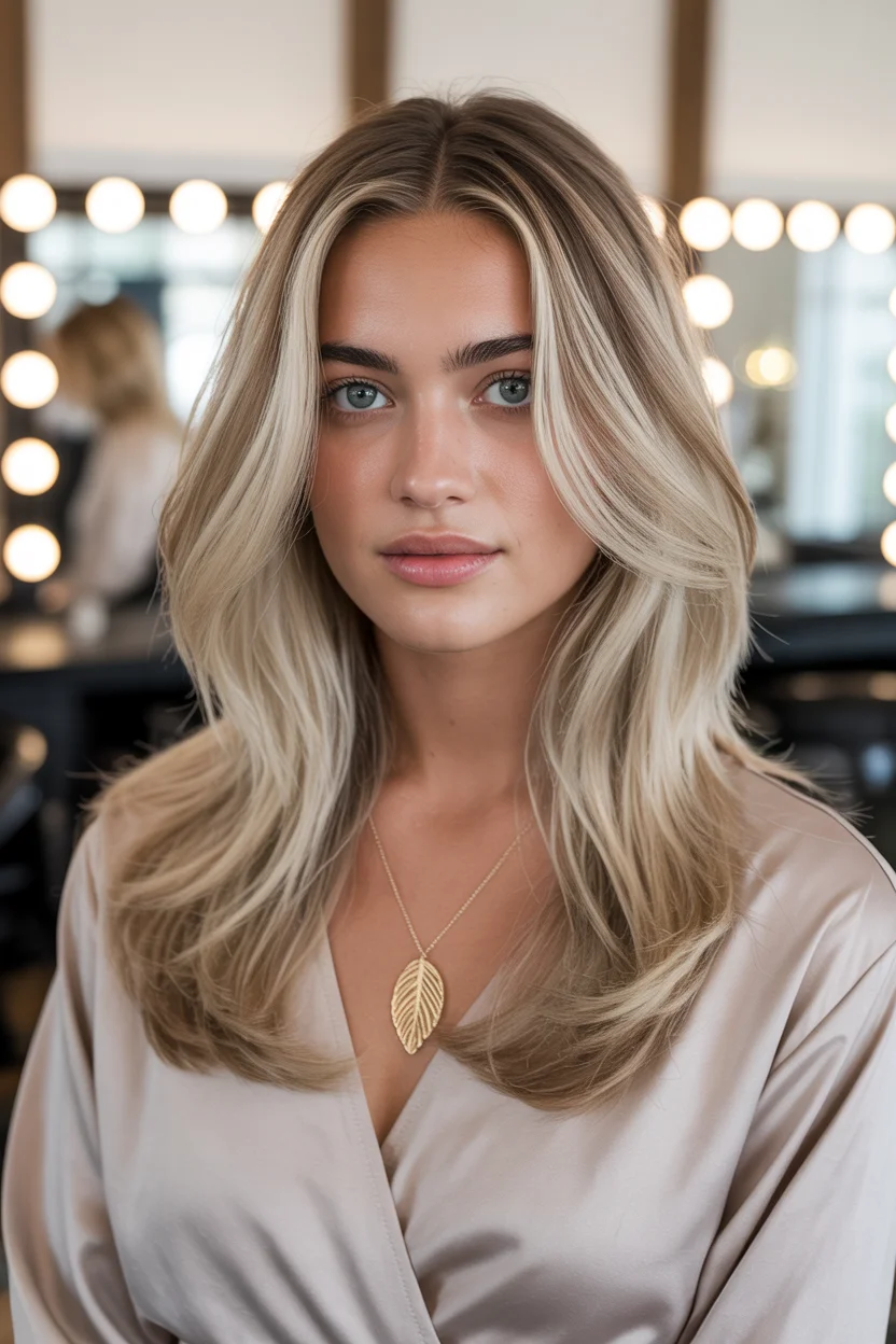 cool summer hair color for light skin 2026 Cool Vanilla Blonde With Shadowed Root Depth