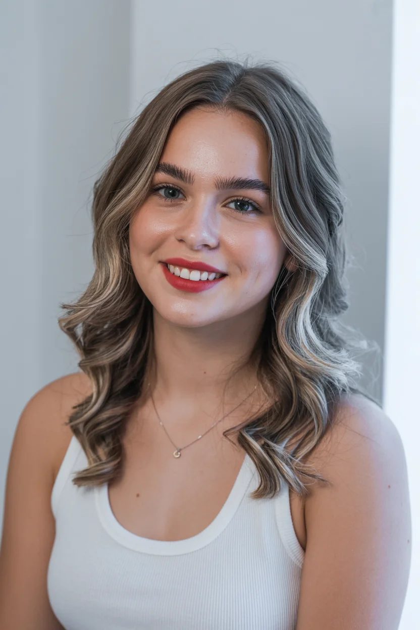 cool summer hair color for light skin 2026 Cool Beige Blonde Ribbons With Soft Shoulder-Length Waves