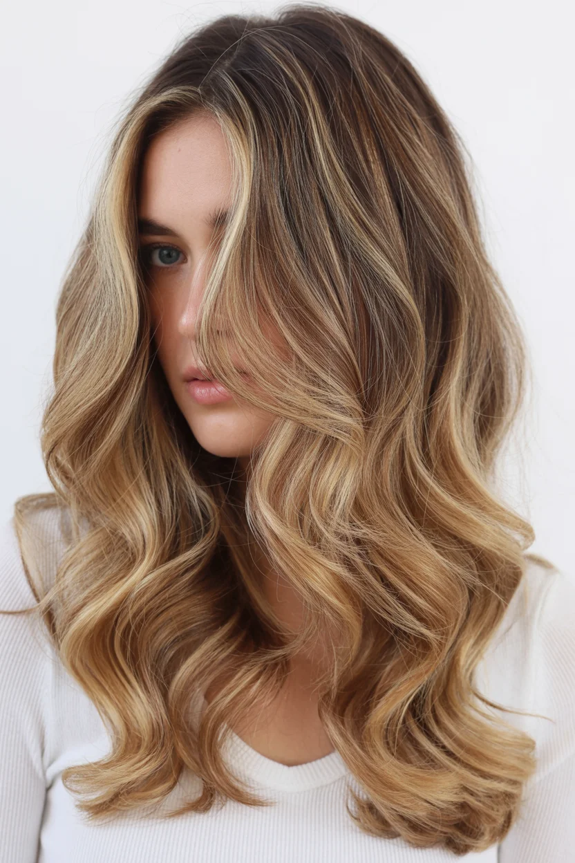 cool summer hair color for light skin 2026 Creamy Vanilla Balayage With Dimensional Brunette Depth