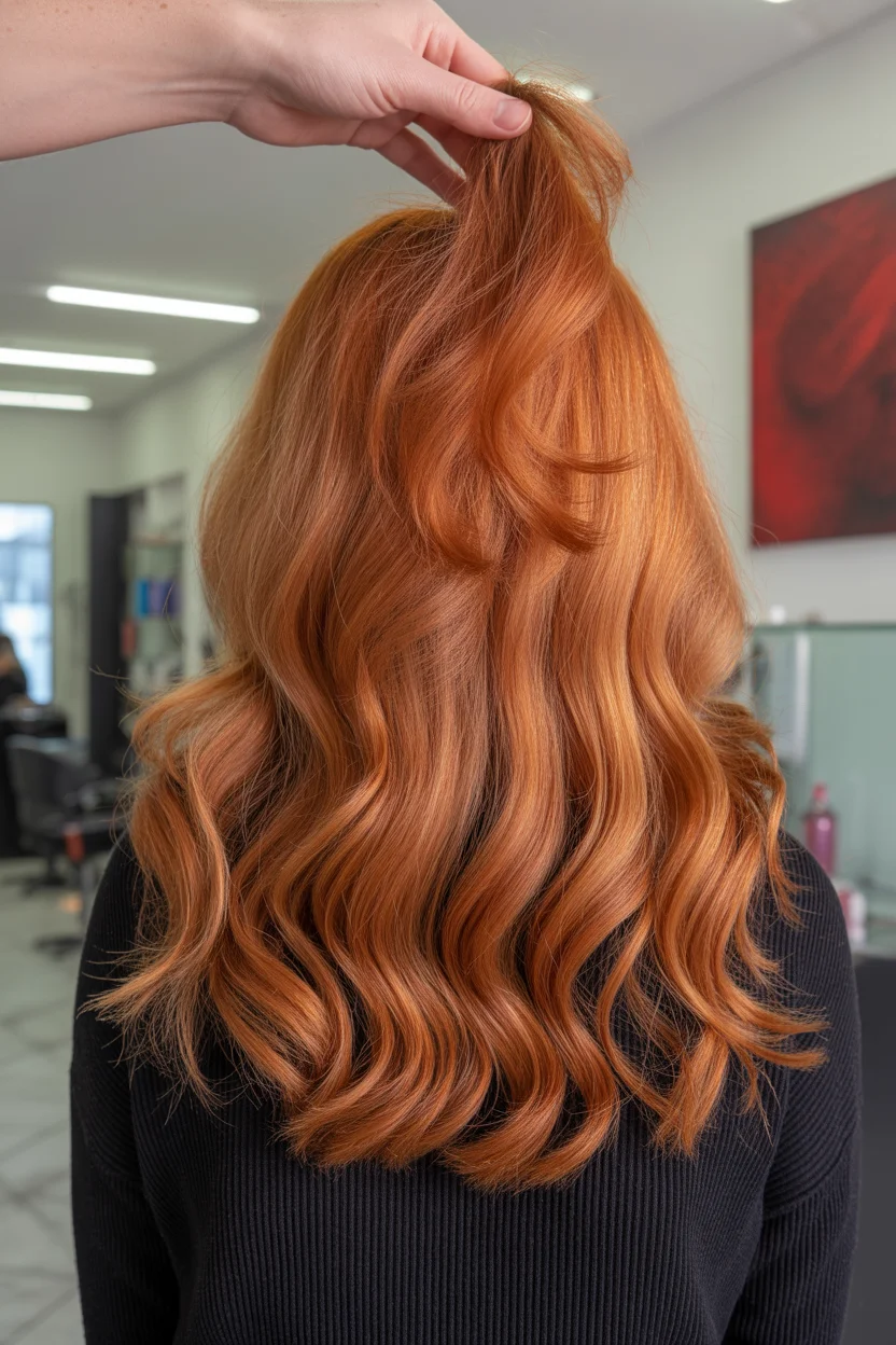 copper summer red hair color 2026 Soft Burnished Copper with Effortless Length