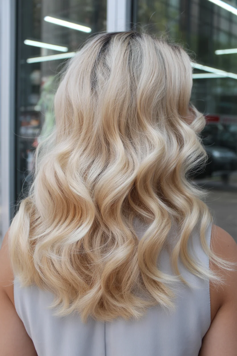 creamy summer blonde hair color 2026 Sunlit Cream Blonde Length With Airy Volume
