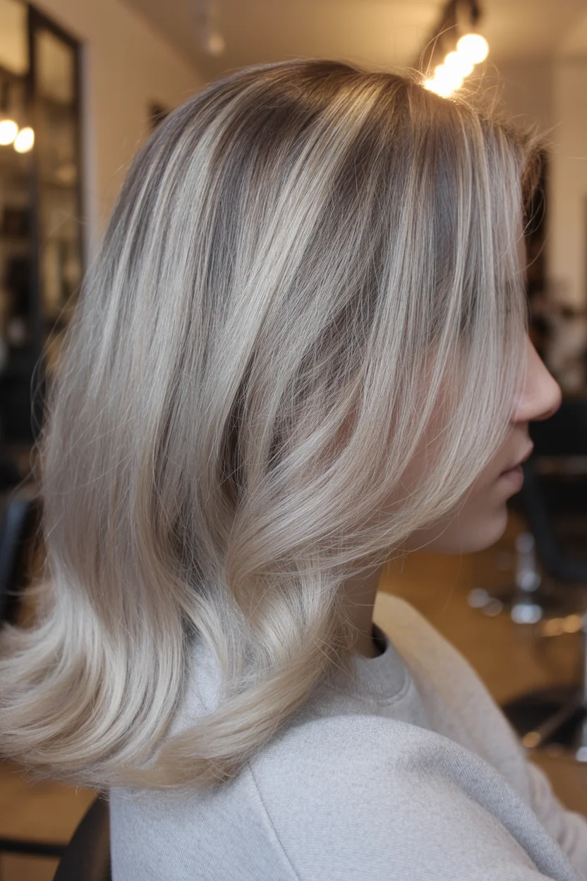 creamy summer blonde hair color 2026 Cool Cream Blonde With That Subtle Glassy Finish