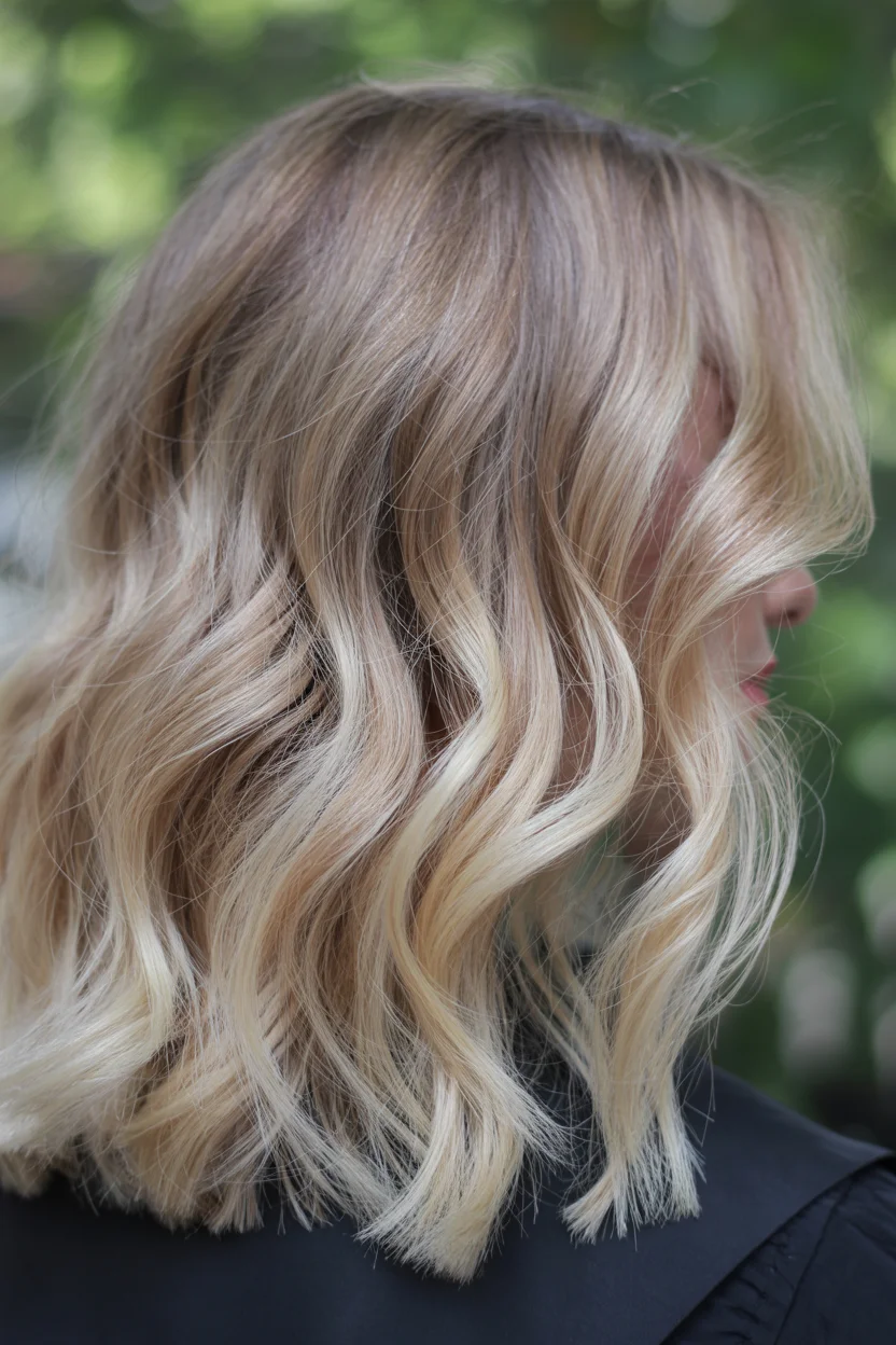 creamy summer blonde hair color 2026 Airy Shoulder-Length Cream Blonde With Natural Summer Lift