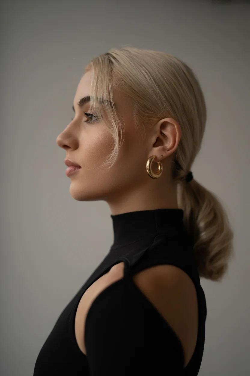easy summer quick hairstyles 2026 Polished Low Ponytail With Soft Face-Framing Pieces