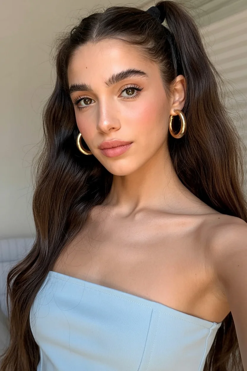easy summer quick hairstyles 2026 Playful High Pigtails With Sleek Summer Length