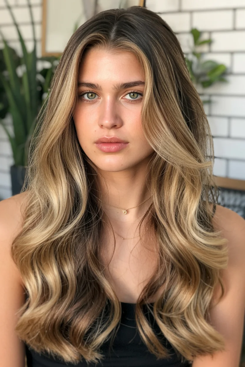 easy summer quick hairstyles 2026 Glossy Vanilla Bronde Waves With Airy Layers