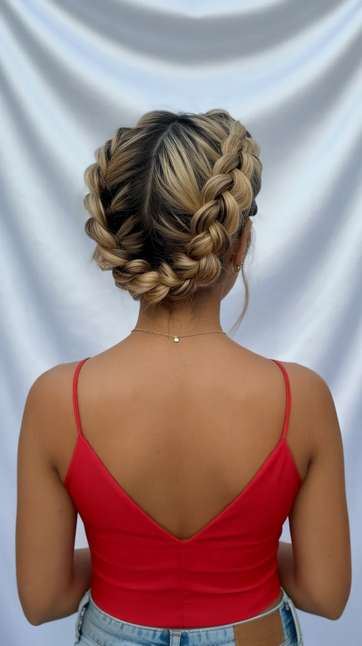 effortless summer easy hairstyle 2026 Romantic Crown Braids for Hot Summer Nights