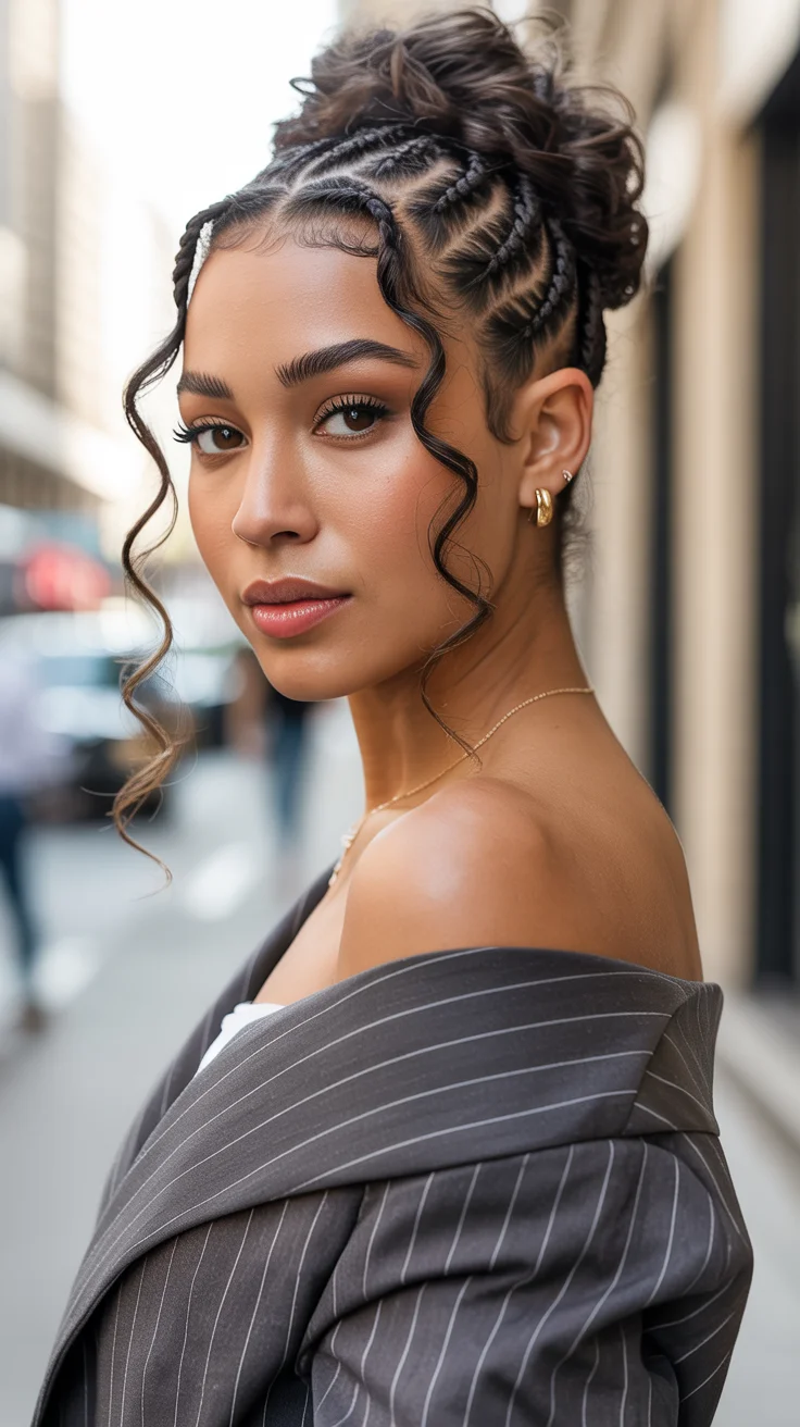 effortless summer easy hairstyle 2026 Structured Braided Updos with Soft Face Framing Curls