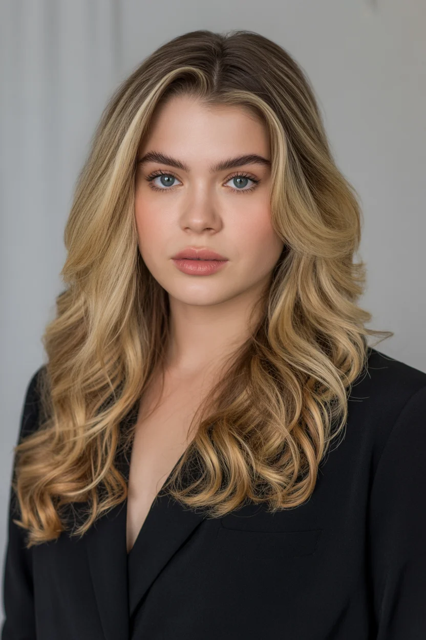 golden summer honey blonde hair color 2026 Refined Honey Blonde with Defined Glam Waves