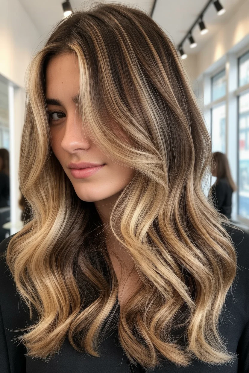 golden summer honey blonde hair color 2026 Cool Honey Bronde with Seamless Contrast