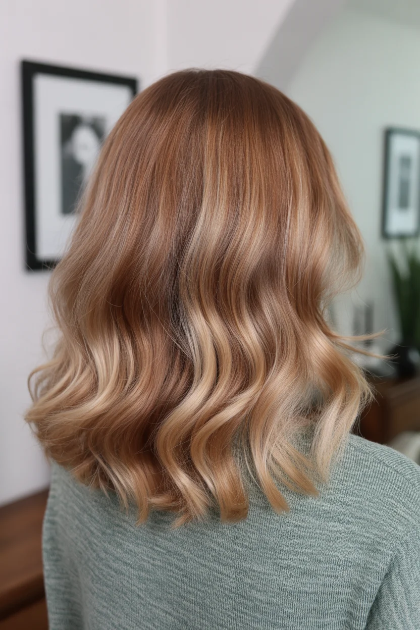 golden summer honey blonde hair color 2026 Warm Honey Melt with Subtle Copper Undertones