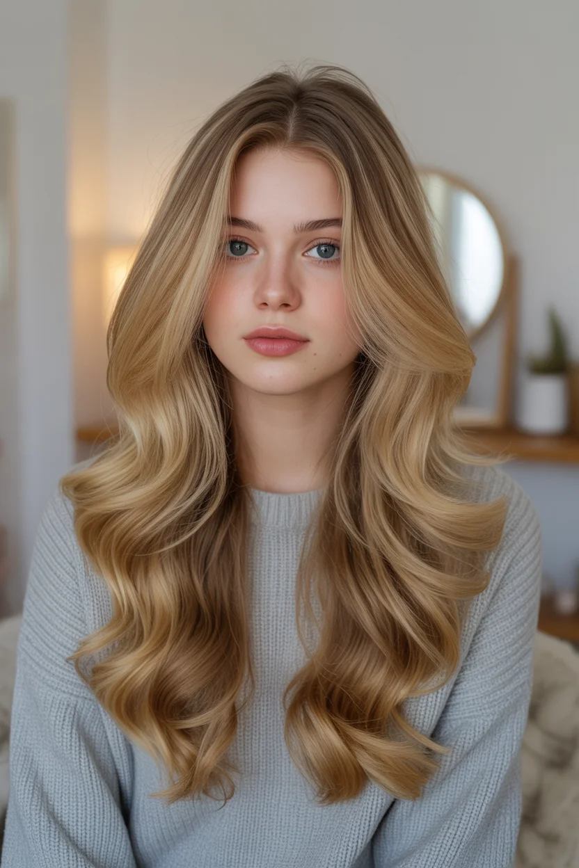 golden summer honey blonde hair color 2026 Soft Sculpted Layers with Balanced Honey Dimension