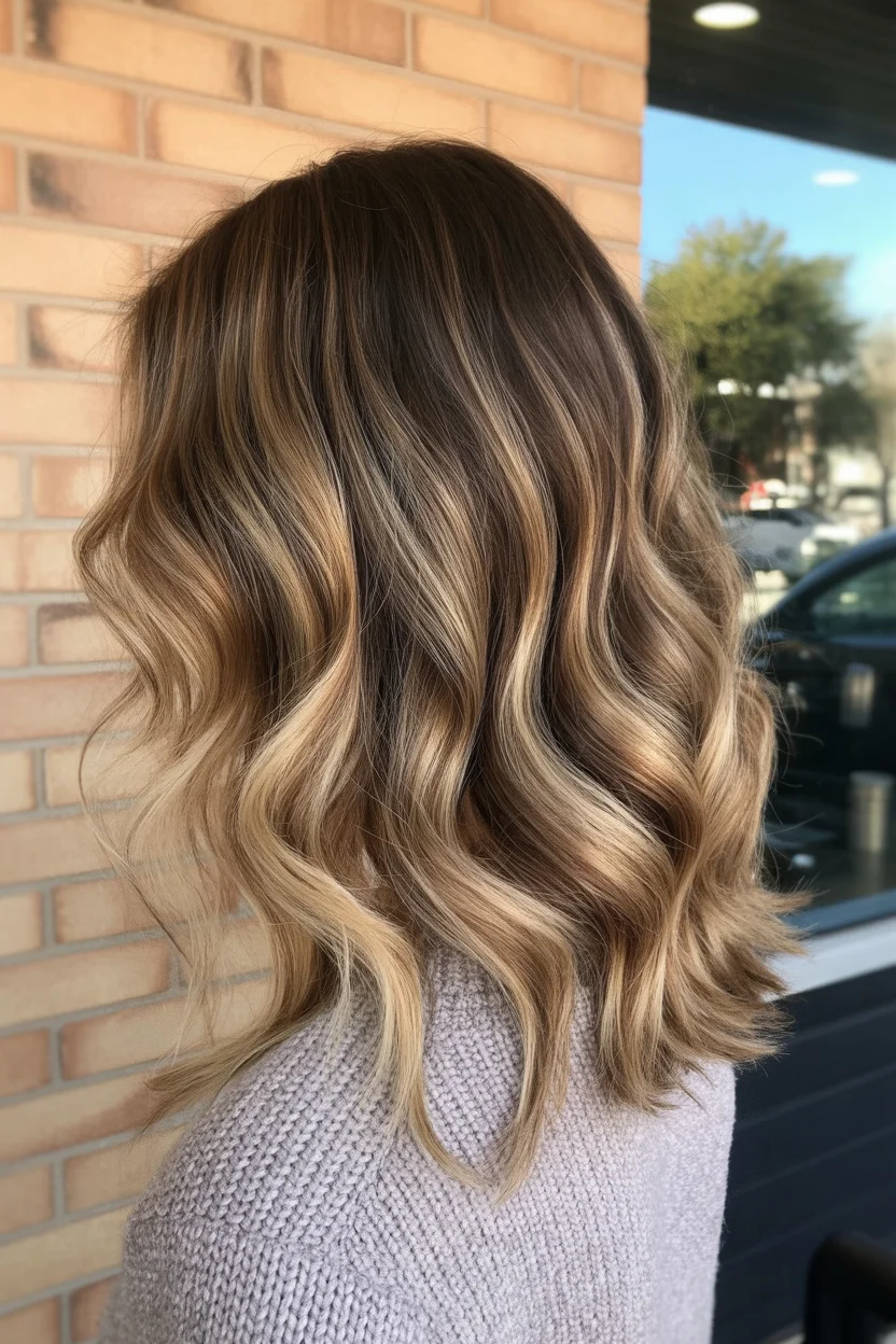 golden summer honey brown hair color 2026 Muted Honey Blend with Soft Outdoor Texture