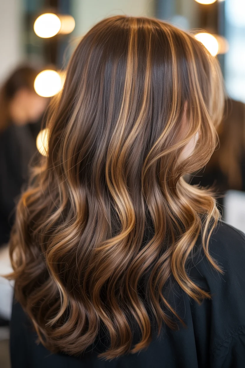 golden summer honey brown hair color 2026 Deep Honey Brunette with Dimensional Glow