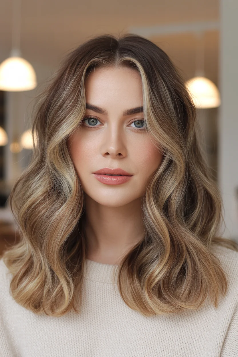gorgeous summer hair color ideas 2026 Soft Brunette with Lived-In Golden Balayage