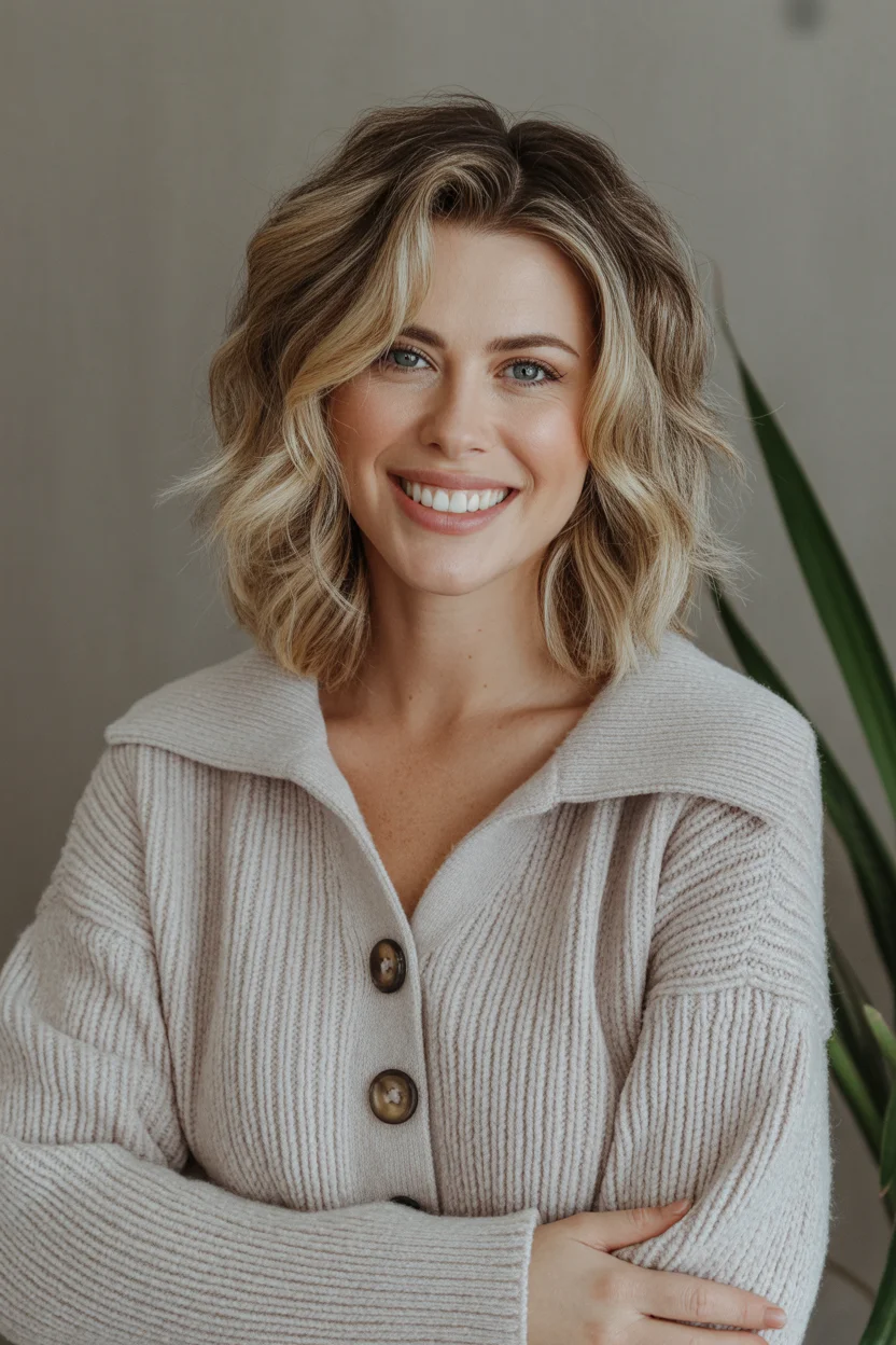 gorgeous summer hair color ideas 2026 Choppy Bronde Layers with Bright Face-Framing Contrast