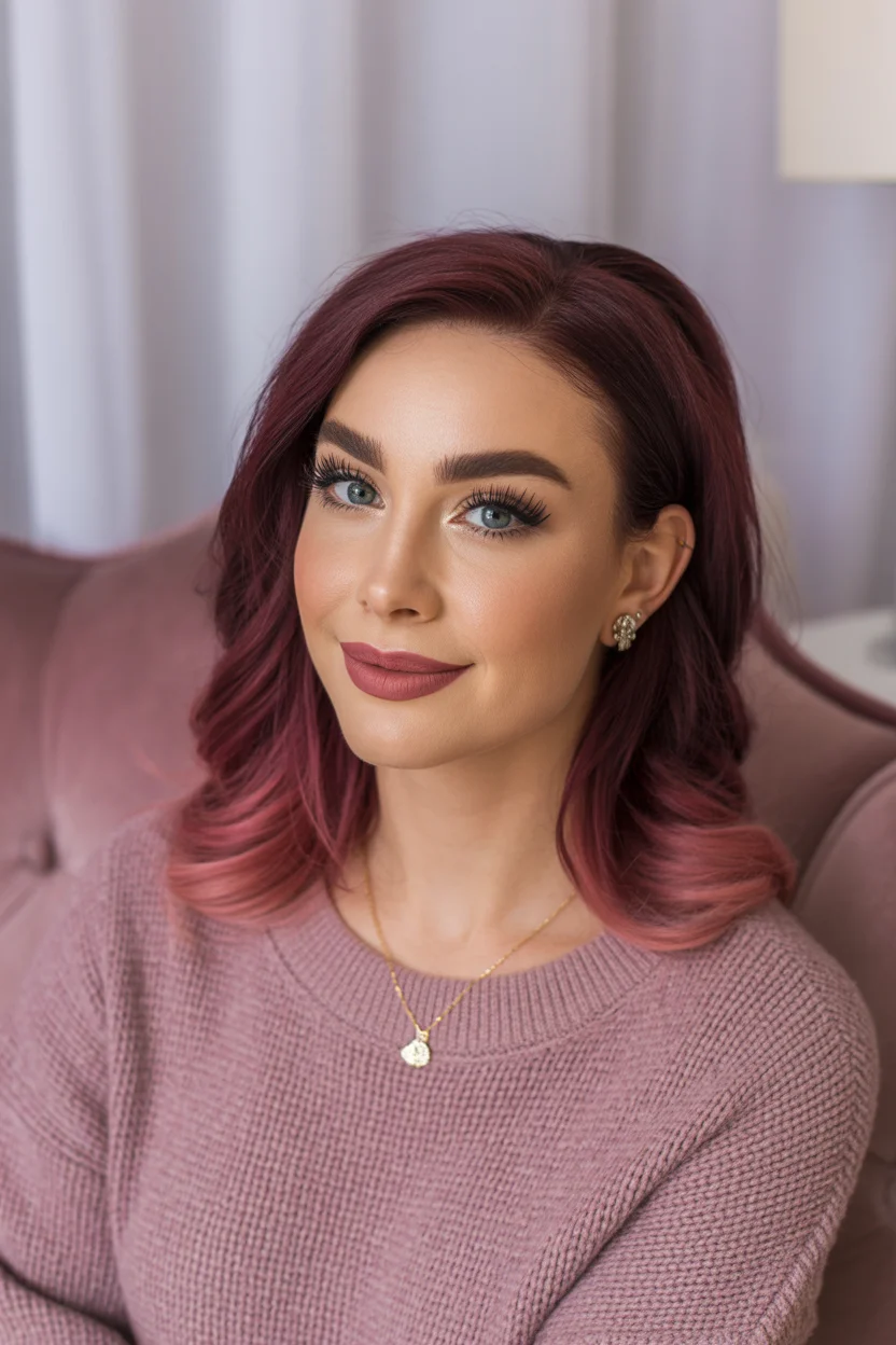 gorgeous summer hair color ideas 2026 Velvet Plum with Soft Glam Energy