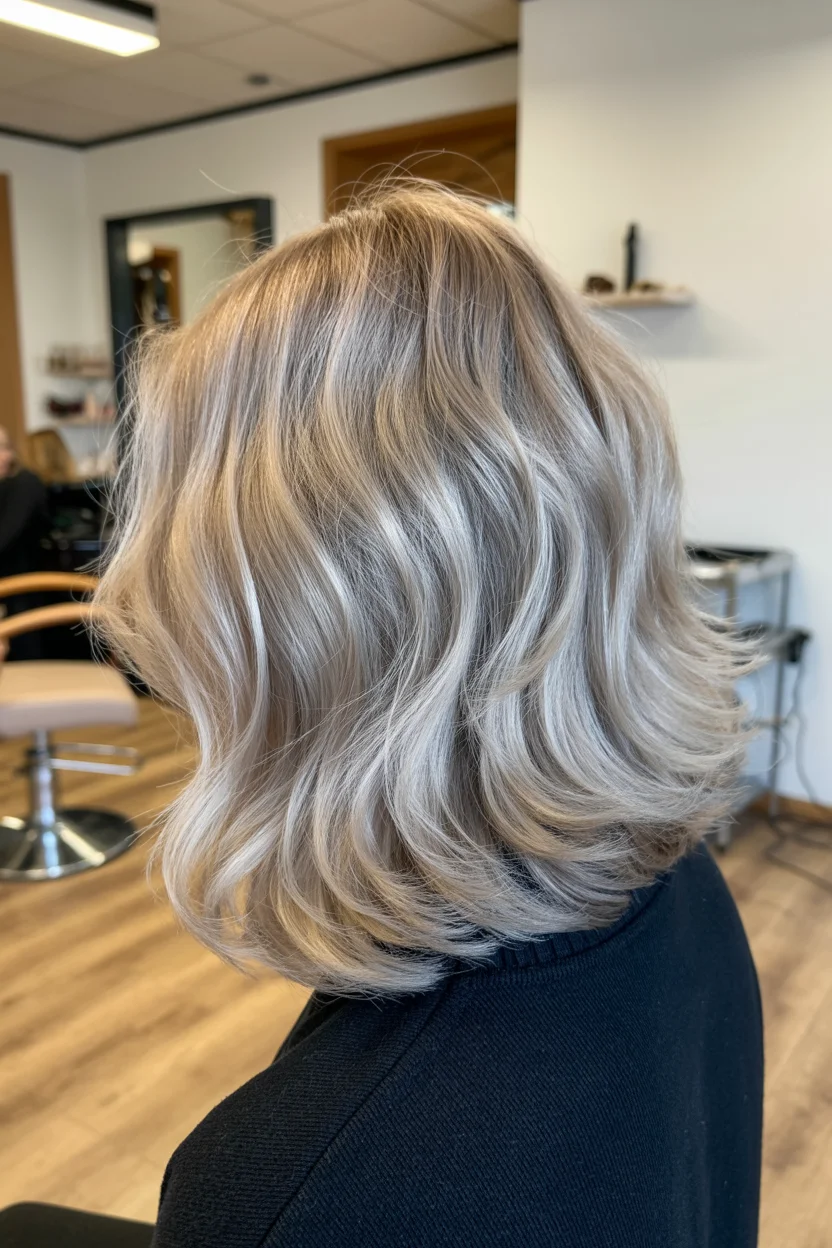 icy summer ash blonde hair color 2026 Soft Layered Ash Blonde That Moves Like Air