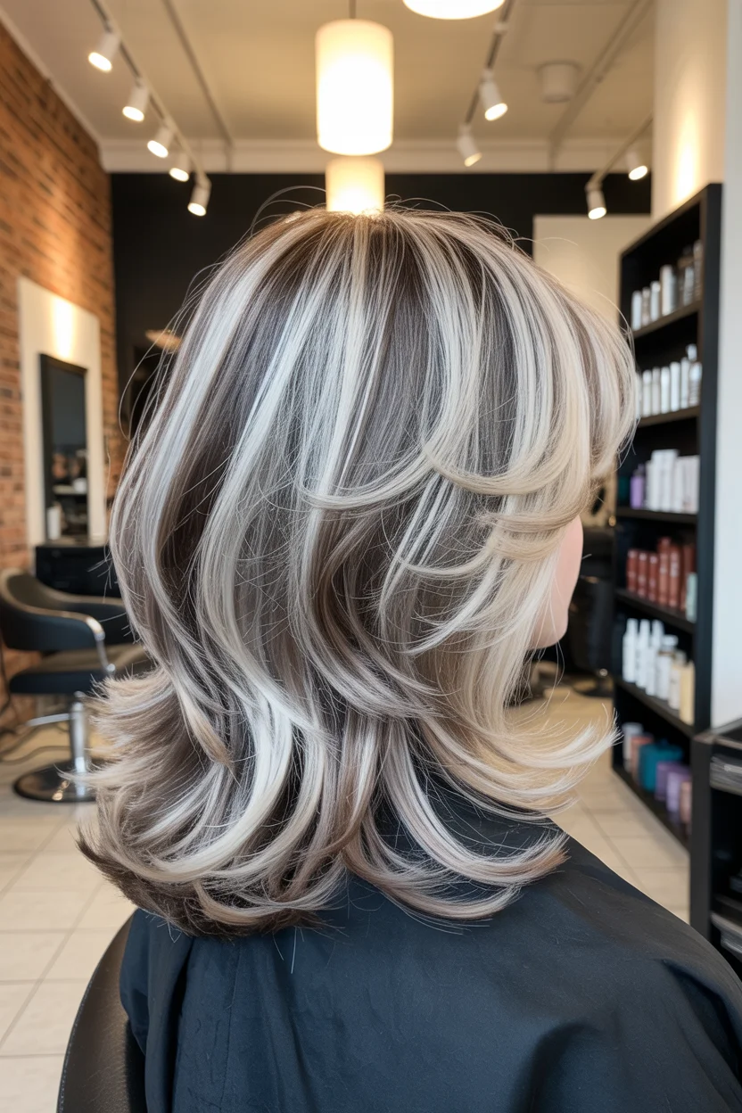 icy summer ash blonde hair color 2026 Layered Ash Blonde with Feathered Volume