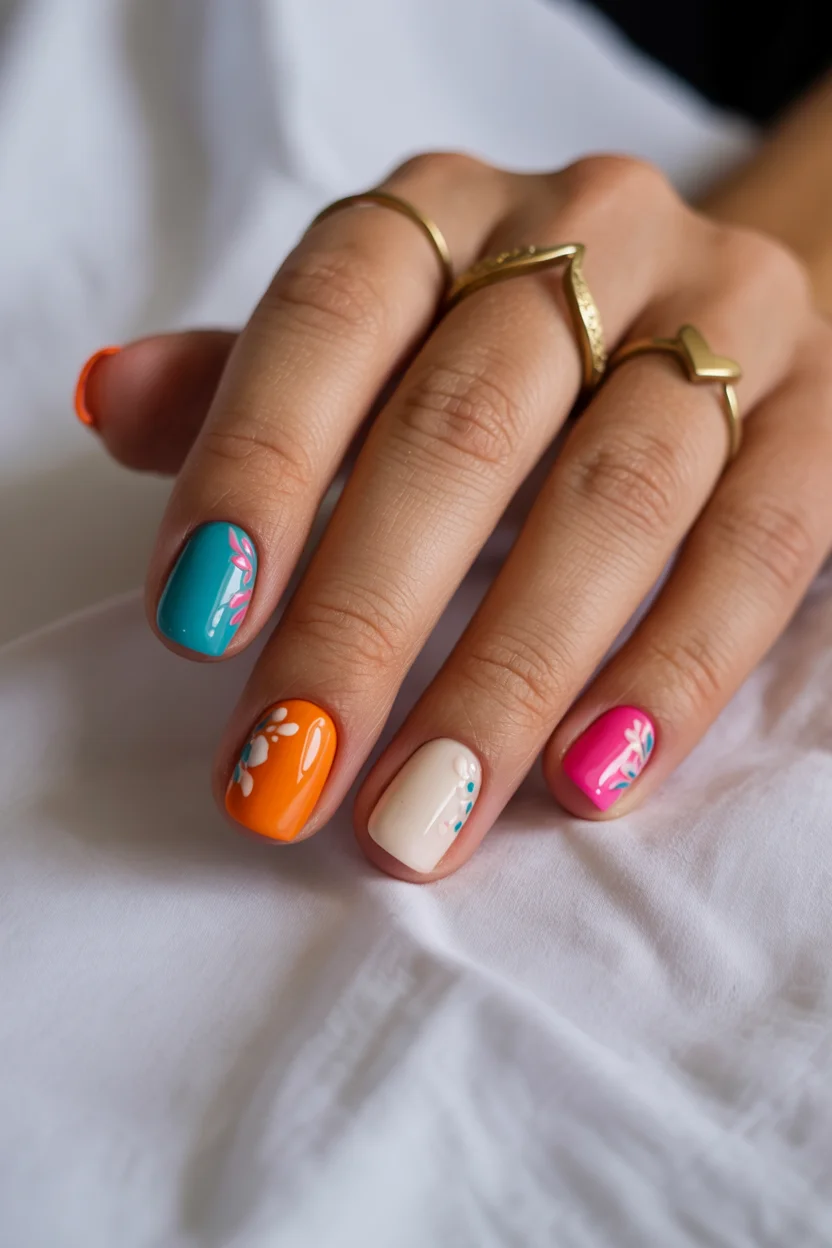 june nails ideas 2026 Retro Floral Nails Are Quietly Returning for Summer