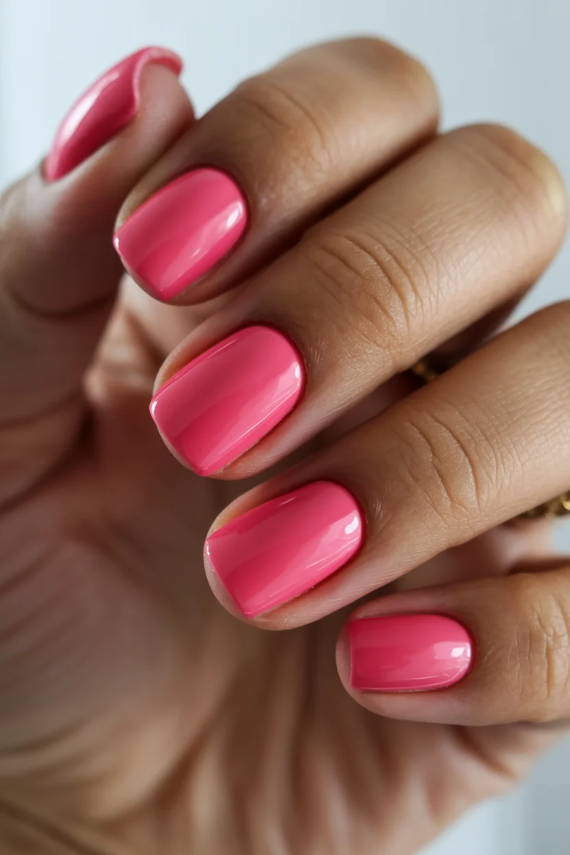 june nails ideas 2026 Glossy Pink Nails Are Quietly Dominating Summer 2026