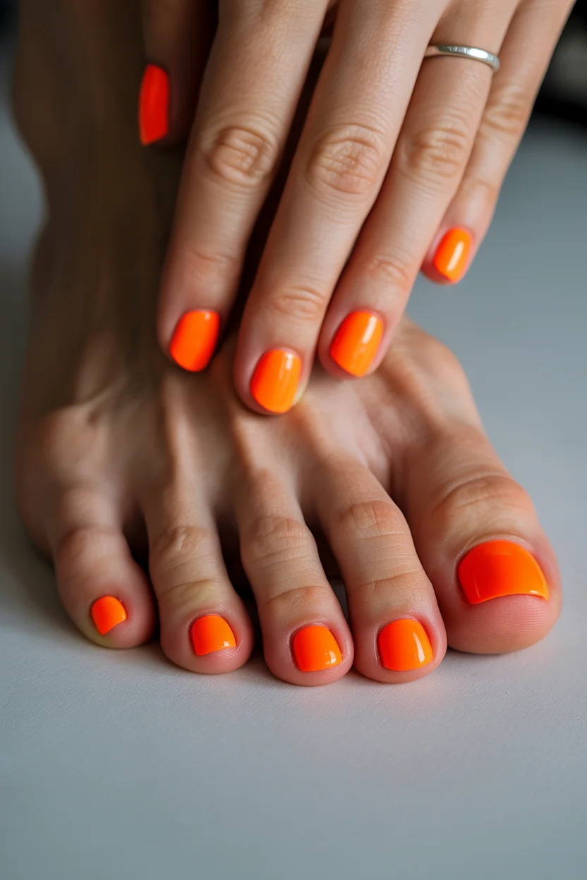 june toe nail colours - Neon Orange Is the Heatwave Shade of Summer 2026