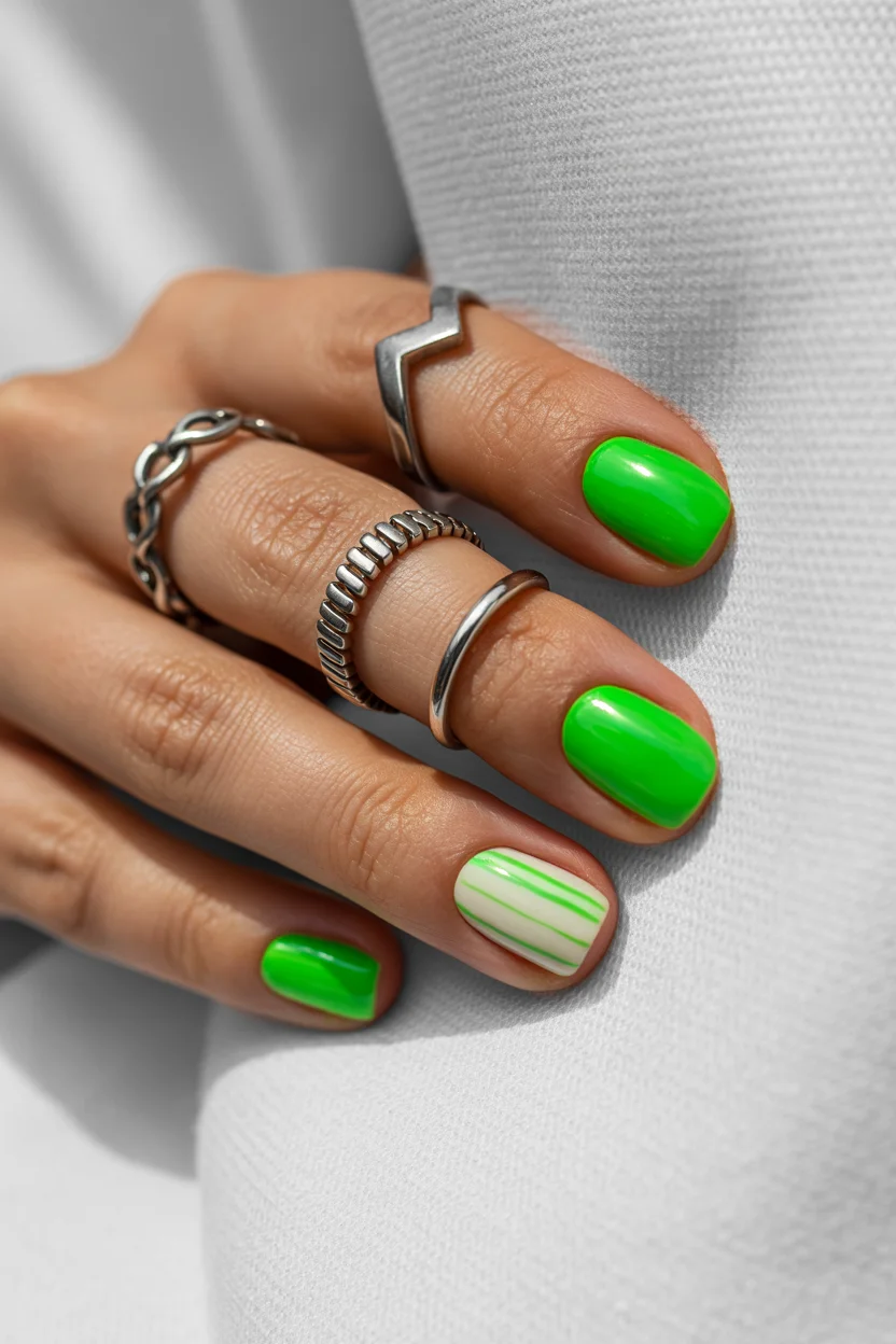 light summer nails 2026 Neon Lime Nails That Instantly Boost Your Summer Mood
