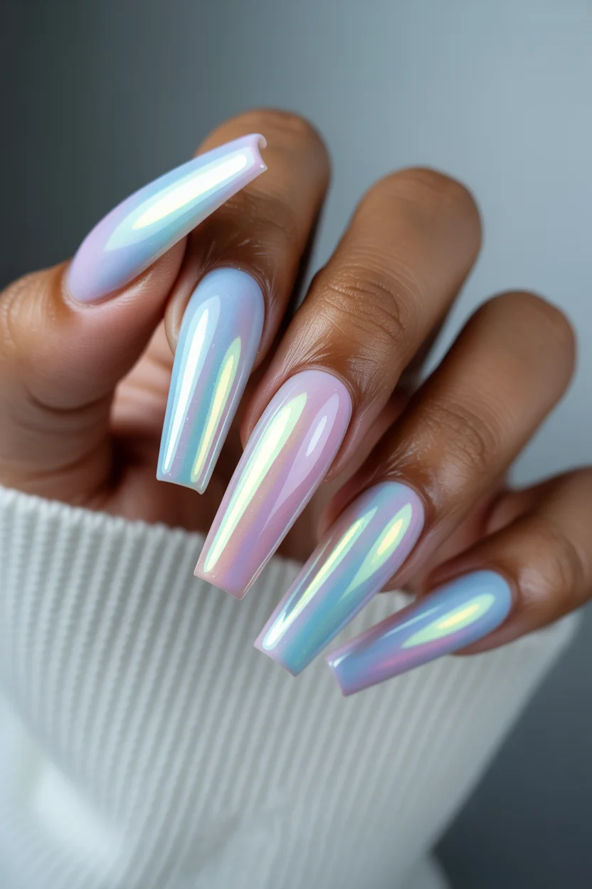 light summer nails 2026 Glazed Pastel Aura Nails That Feel Straight Out of a Dream