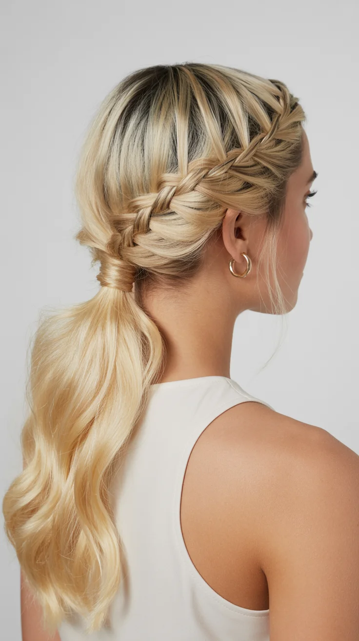 low summer ponytail hairstyle 2026 Blonde Braided Ponytails That Brighten Summer Instantly