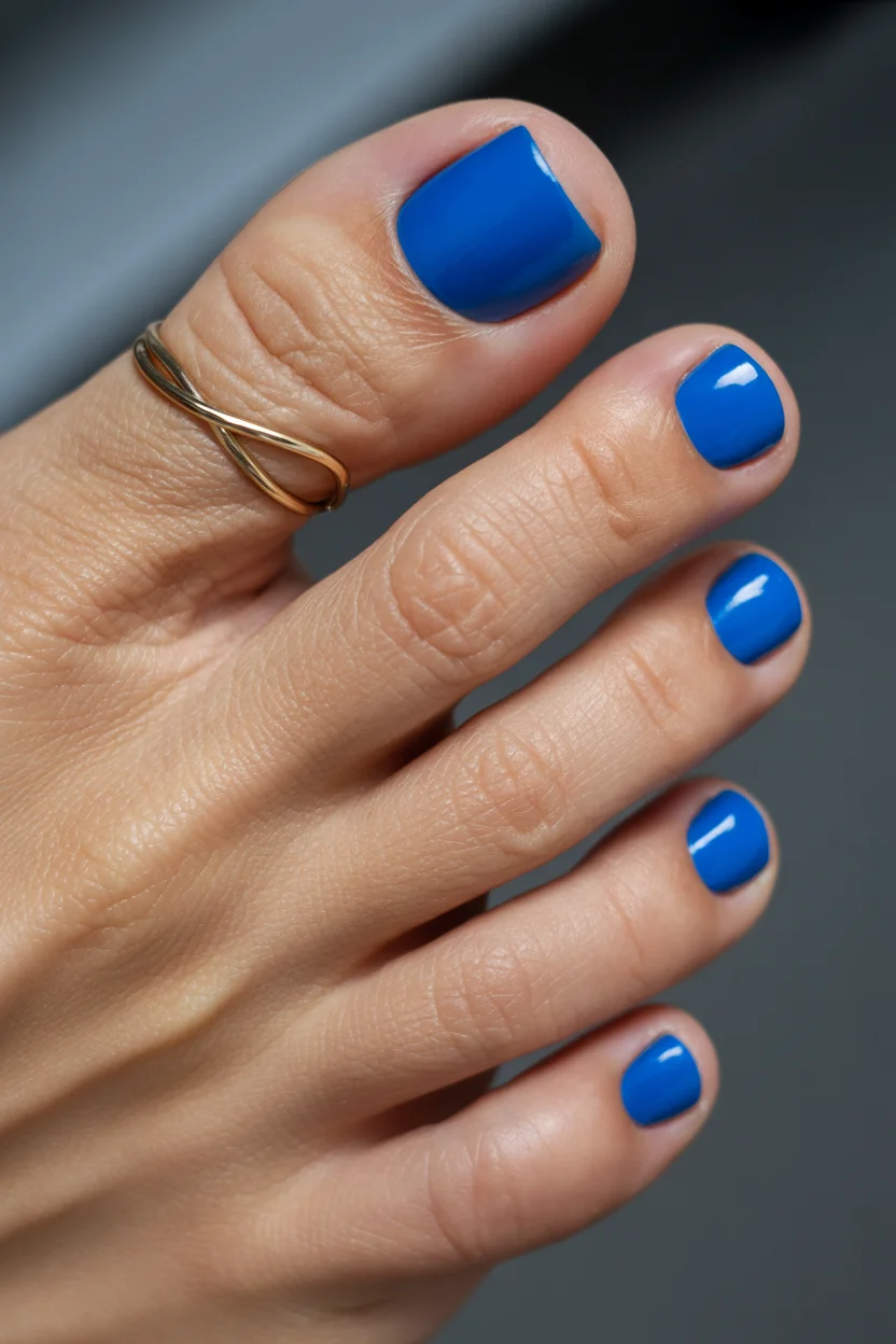 pedicure ideas summer trends 2026 Electric Blue Pedicures Are Becoming Summer’s New Neutral