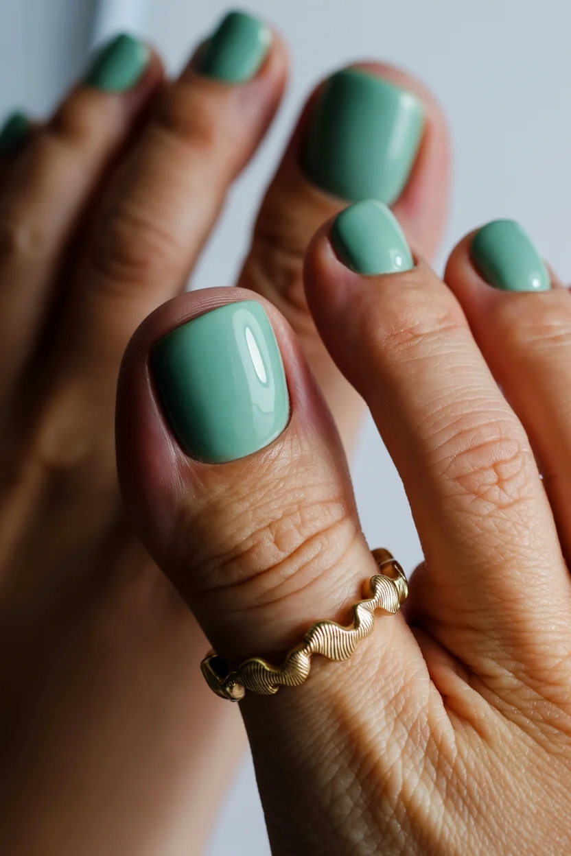 pedicure ideas summer trends 2026 Mint Green Pedicures Feel Fresh Clean and Effortlessly Expensive