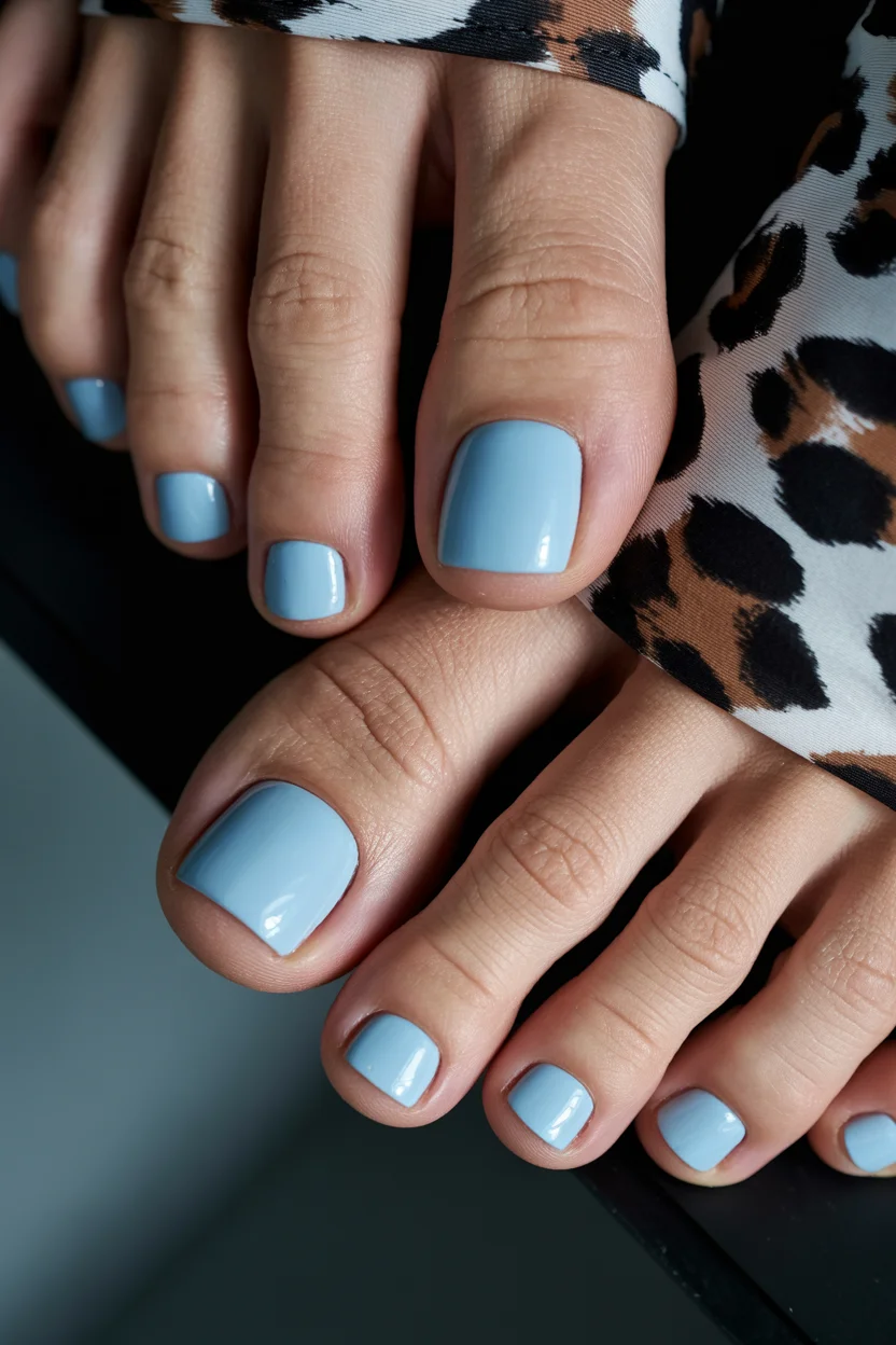 pedicure ideas summer trends 2026 Powder Blue Pedicures Feel Clean Airy and Surprisingly Chic