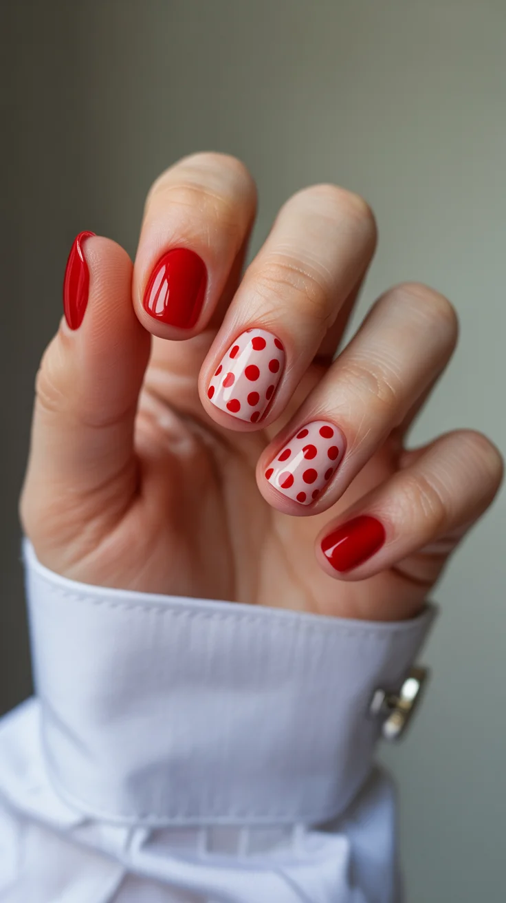 polka dot summer nails 2026 Classic Red Polka Dots That Never Really Leave Summer