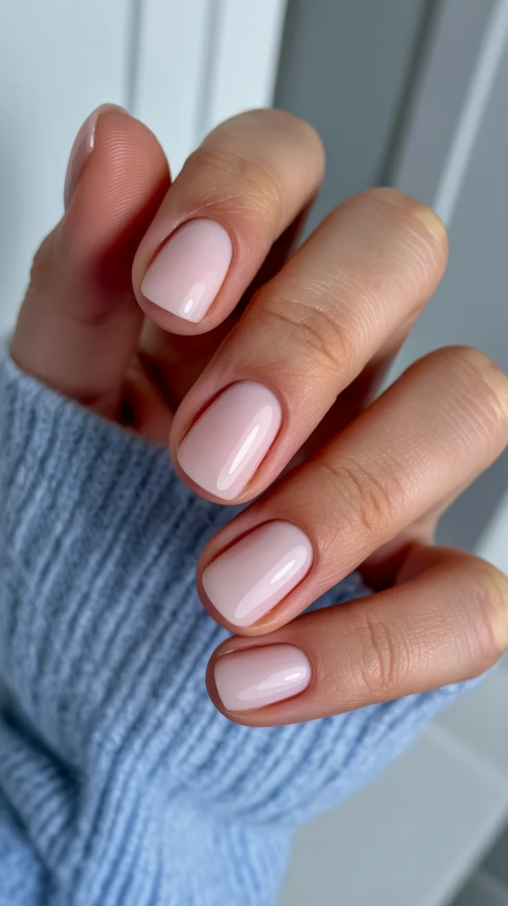 short squoval nails design 2026 Milky Blush Nails That Never Go Out Of Style