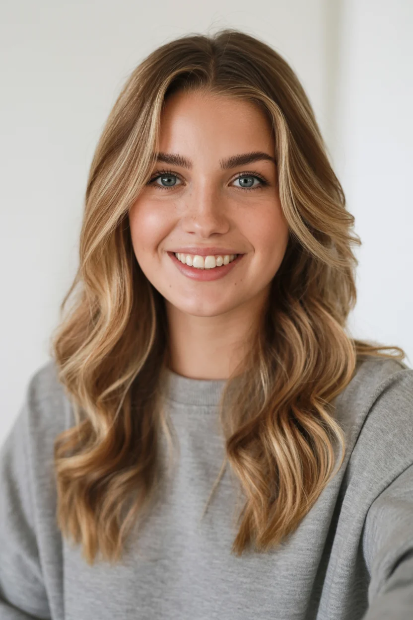 smoky summer ash brown hair color 2026 Soft Smoky Ash Brown with Sunlit Face-Framing Layers
