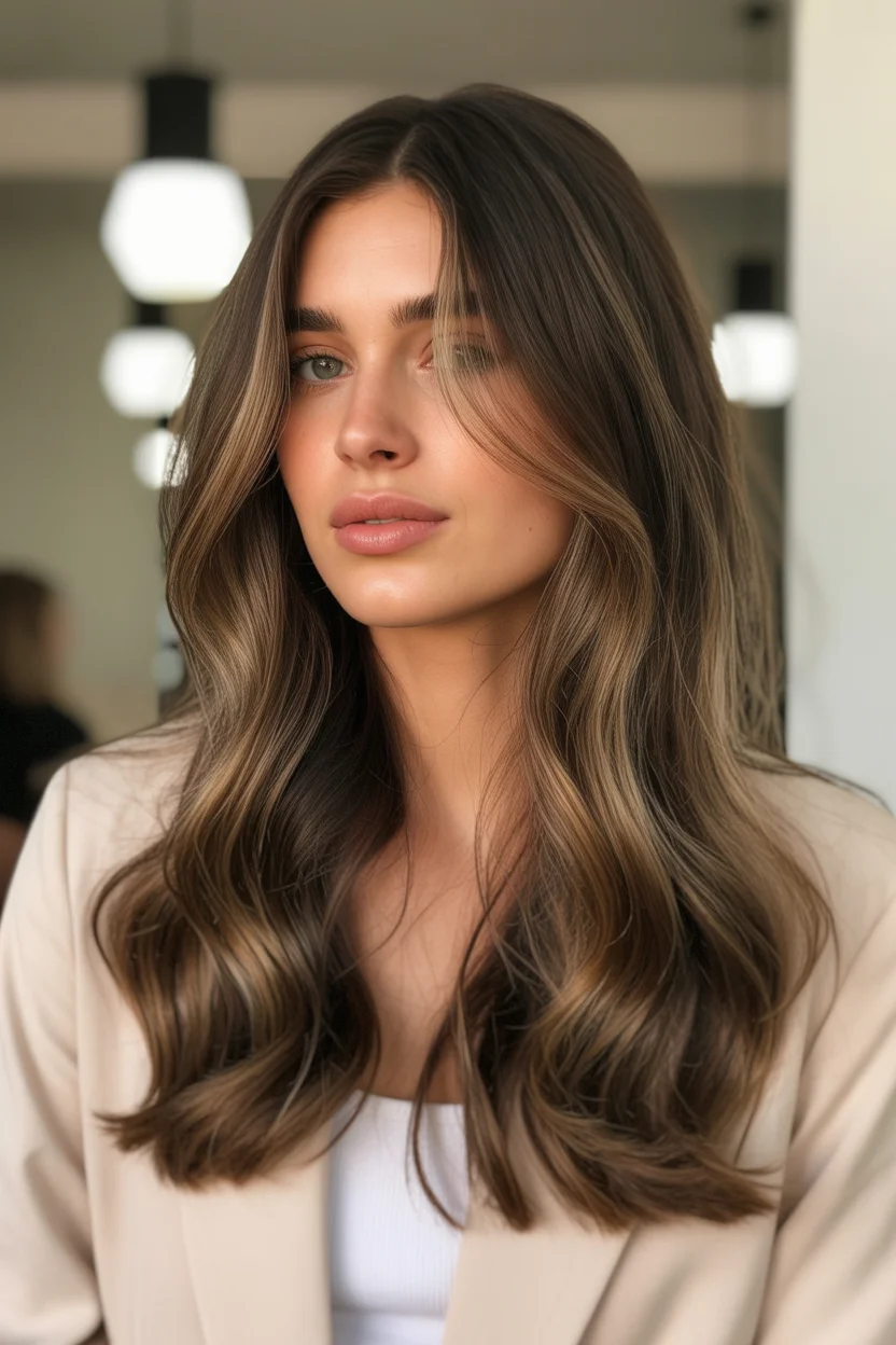 soft summer mushroom brown hair color 2026 soft sculpted mushroom balayage with face framing lift