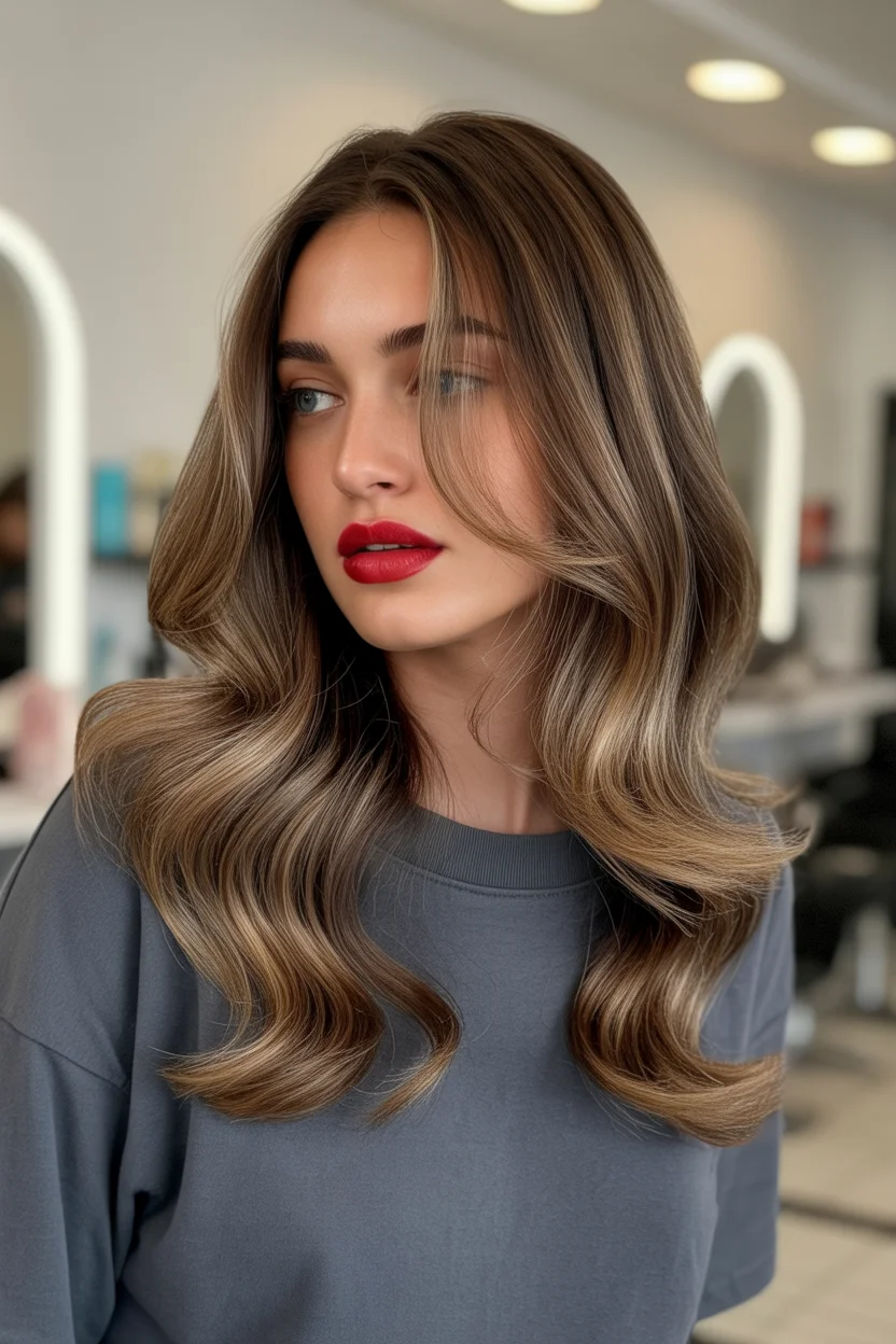 soft summer mushroom brown hair color 2026 dimensional mushroom beige with face framing layers