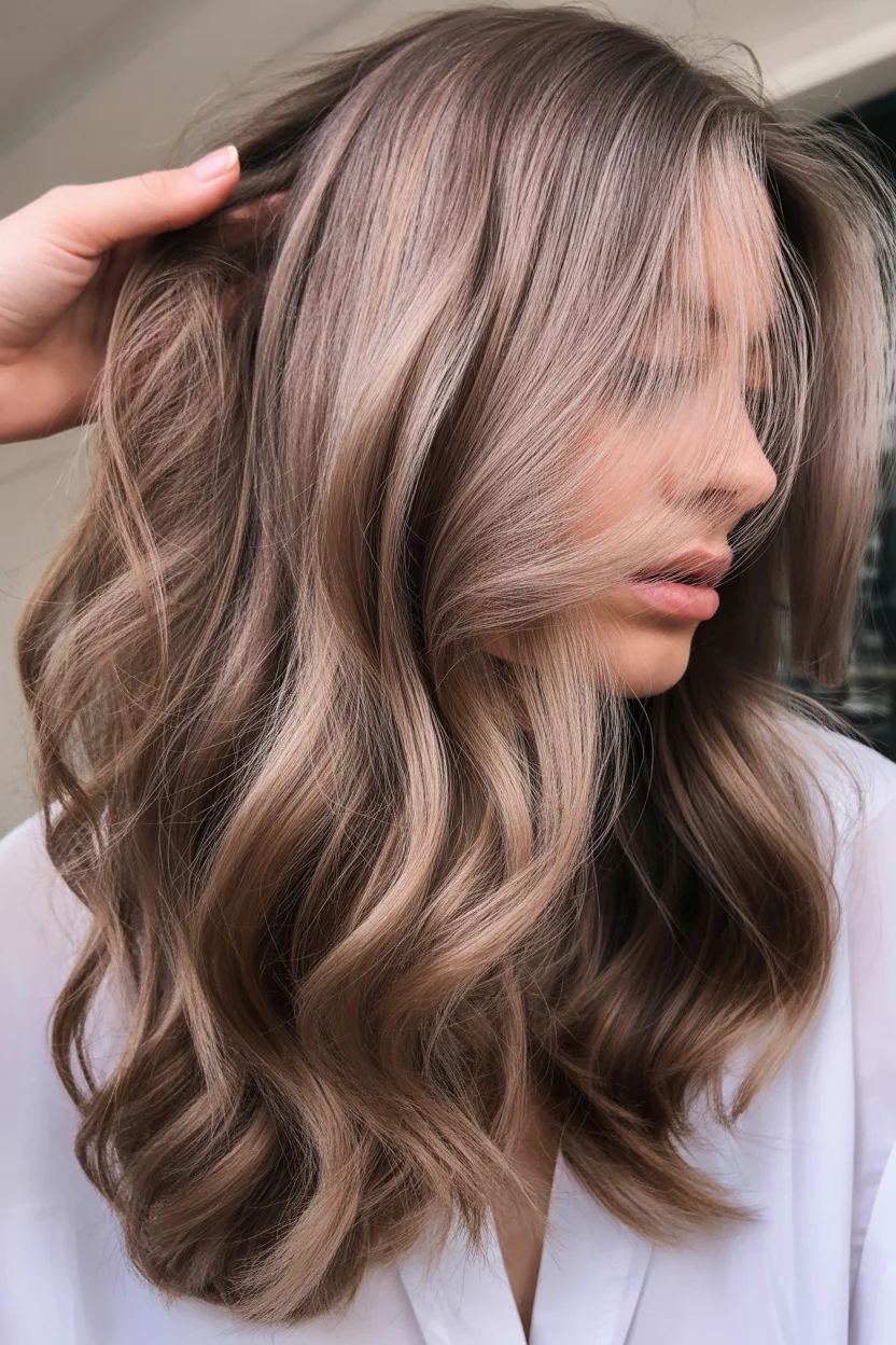 soft summer mushroom brown hair color 2026 airy mushroom brunette with lived in volume