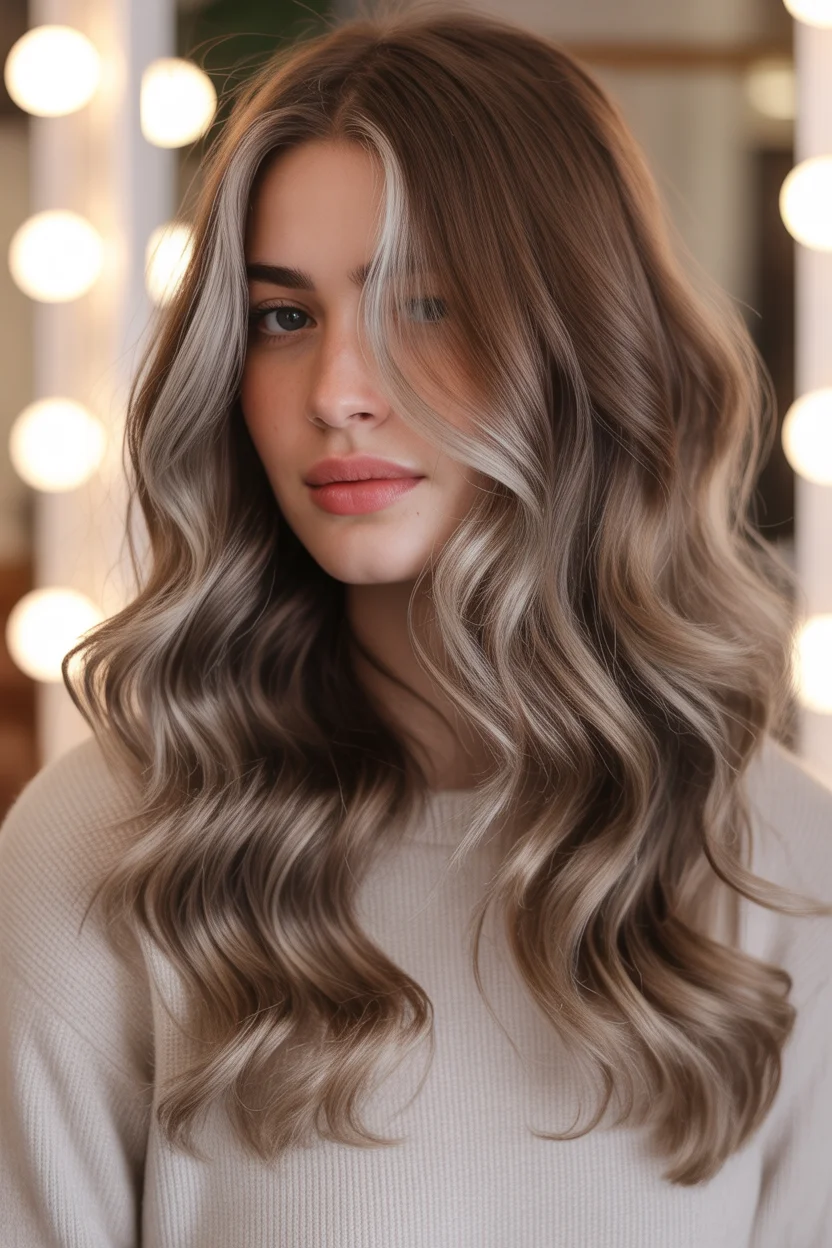 soft summer mushroom brown hair color 2026 cool contour mushroom brown with soft face framing brightness