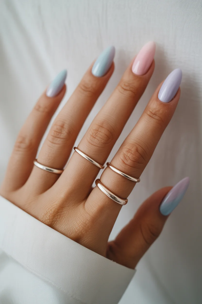 summer acrylic nails 2026 Pastel Rainbow Acrylic Nails Feel Soft Fresh And Surprisingly Sophisticated