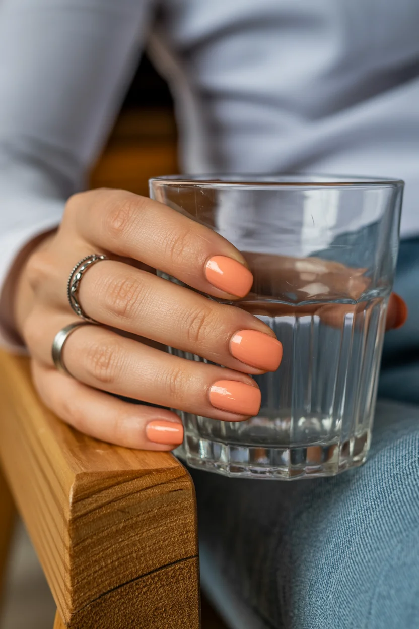summer acrylic nails 2026 Peach Acrylic Nails Are Quietly Becoming The Chic Neutral Of Summer 2026