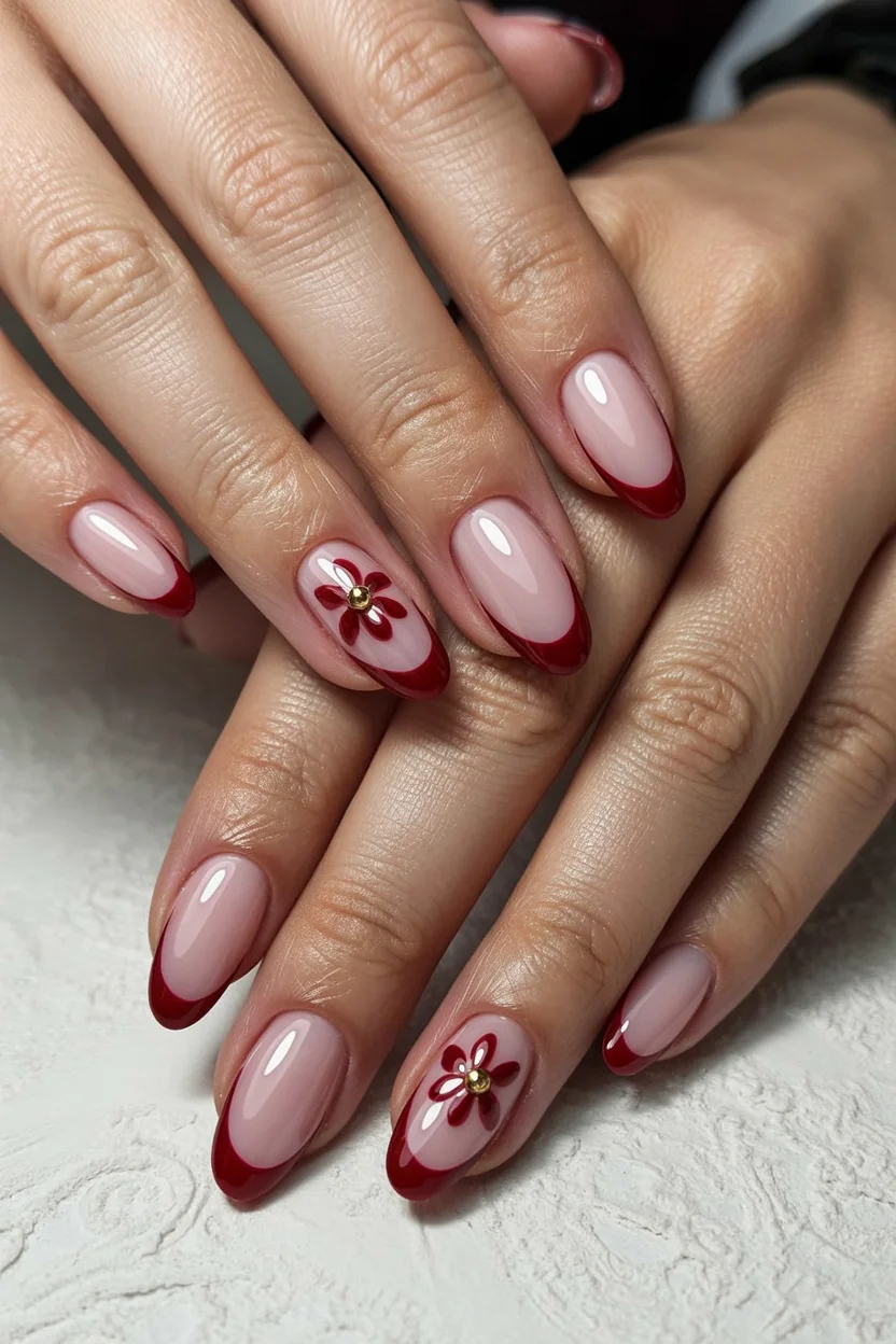 summer acrylic nails 2026 Cherry Red French Tip Nails Feel Like the Romantic Side of Summer