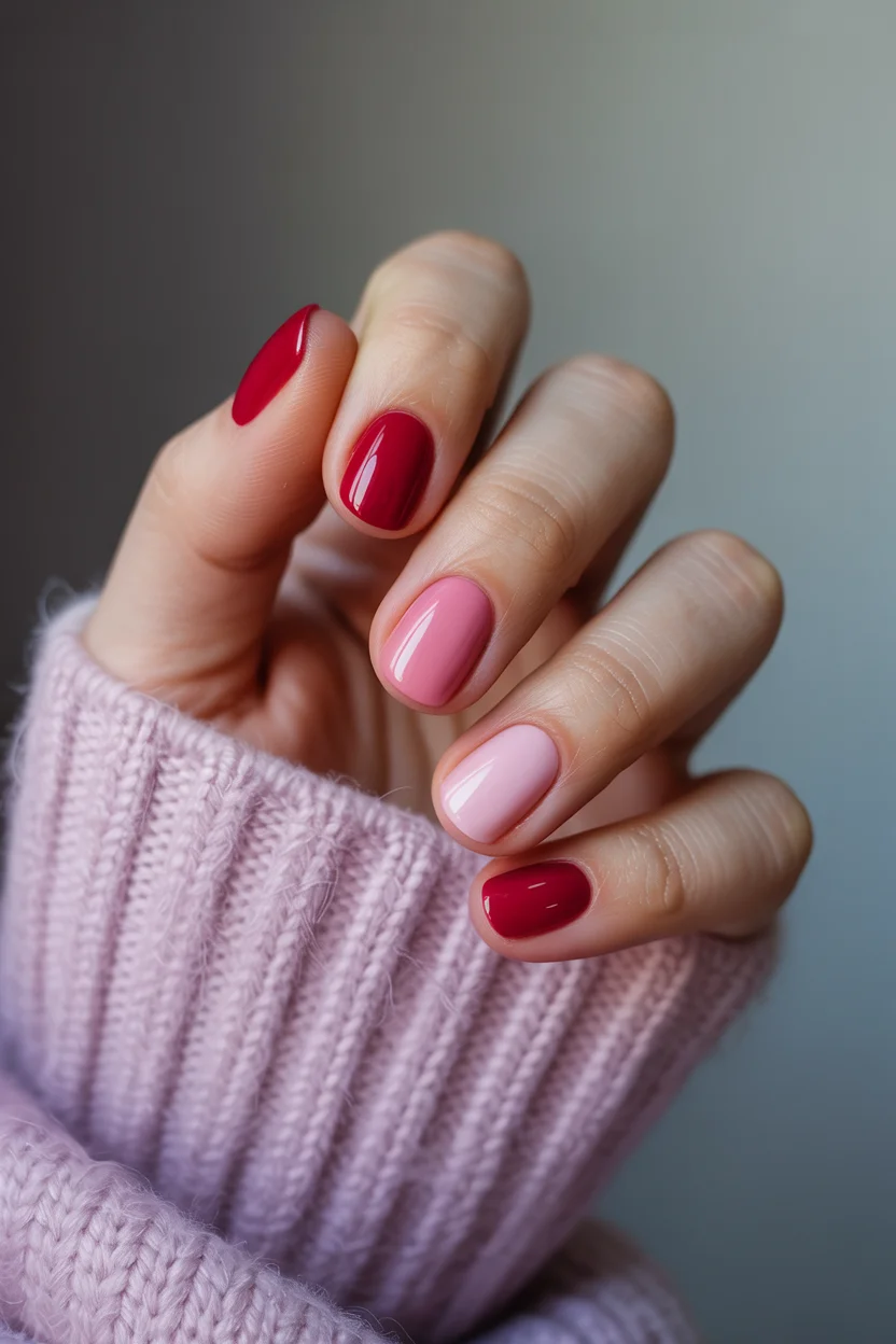 summer gel nails short simple 2026 Berry Pink Nails That Feel Sweet but Sophisticated