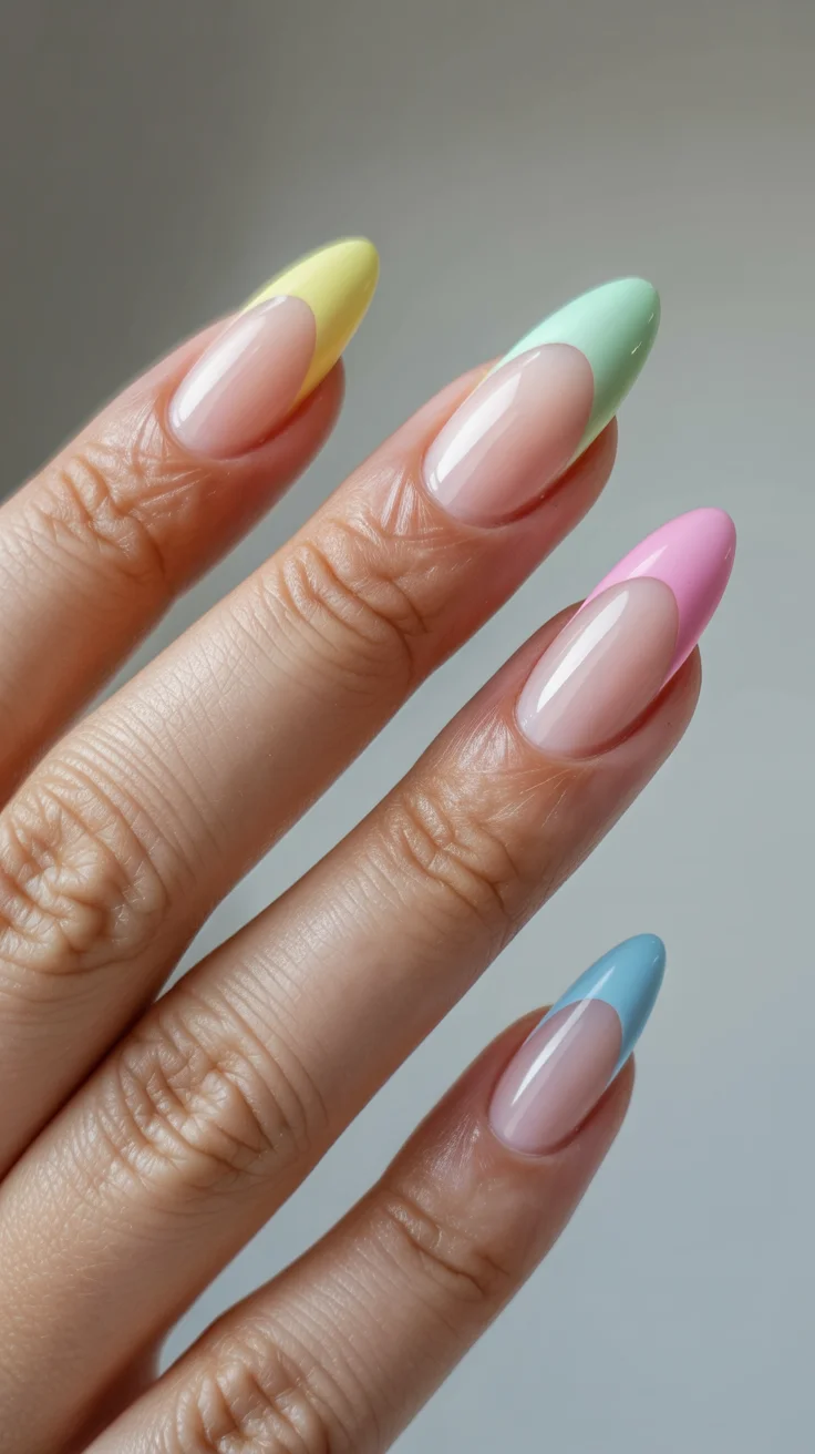 summer nail art 2026 Pastel French Tips That Feel Soft as Gelato