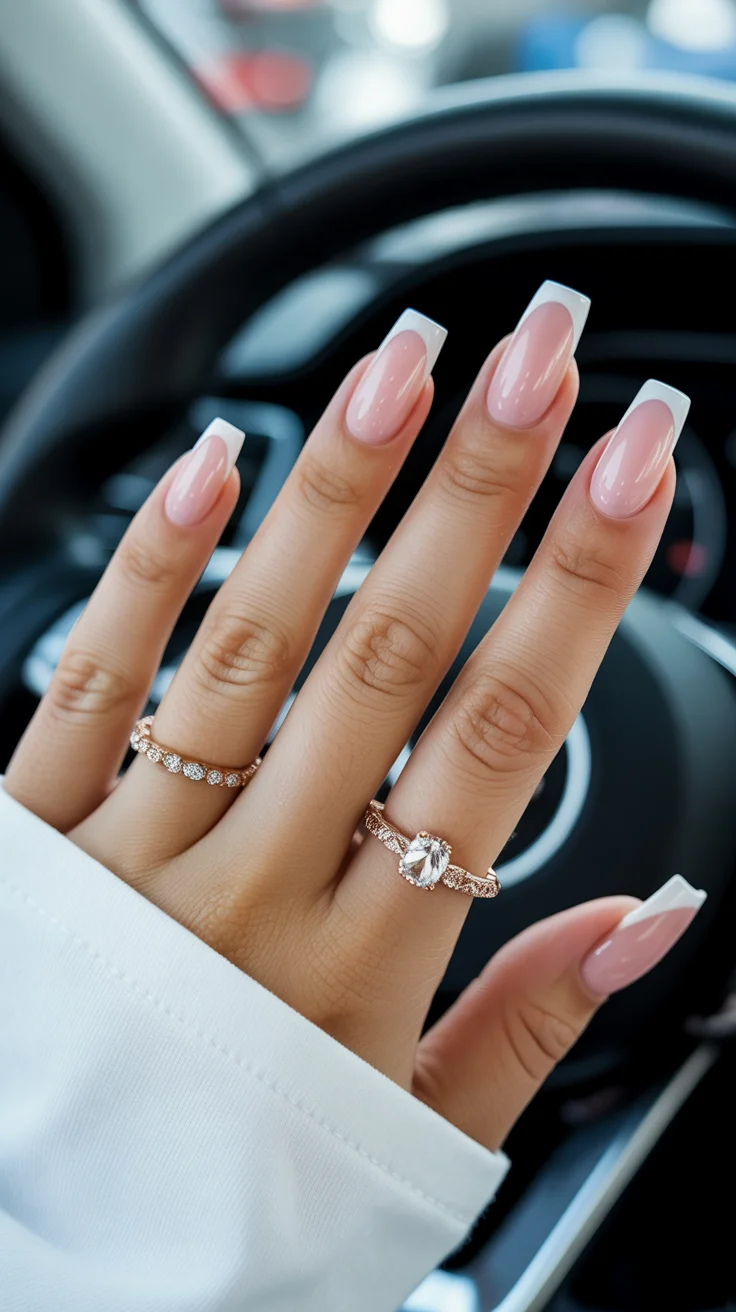 summer nails ballerina shape 2026 Classic Milky White French Nails That Always Look Expensive