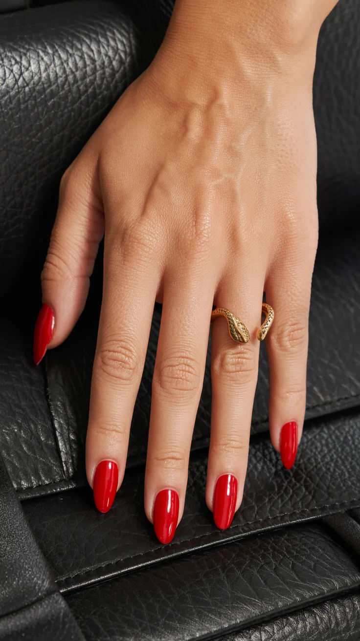 summer nails one color 2026 Classic Cherry Red That Never Takes a Season Off