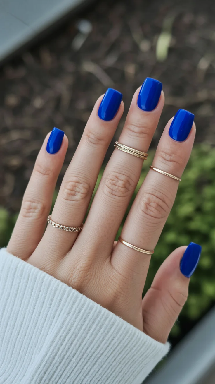 summer nails one color 2026 Electric Blue That Steals the Spotlight