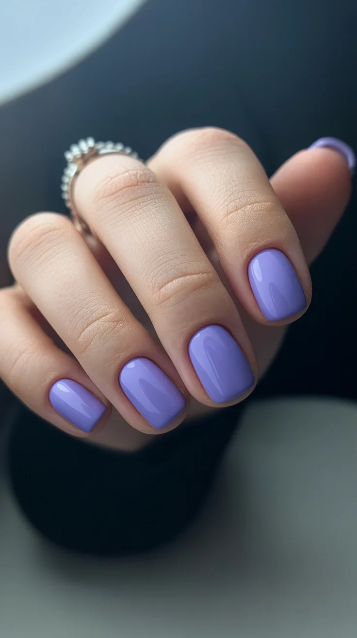 summer nails one color 2026 Soft Lavender for a Fresh Summer Reset