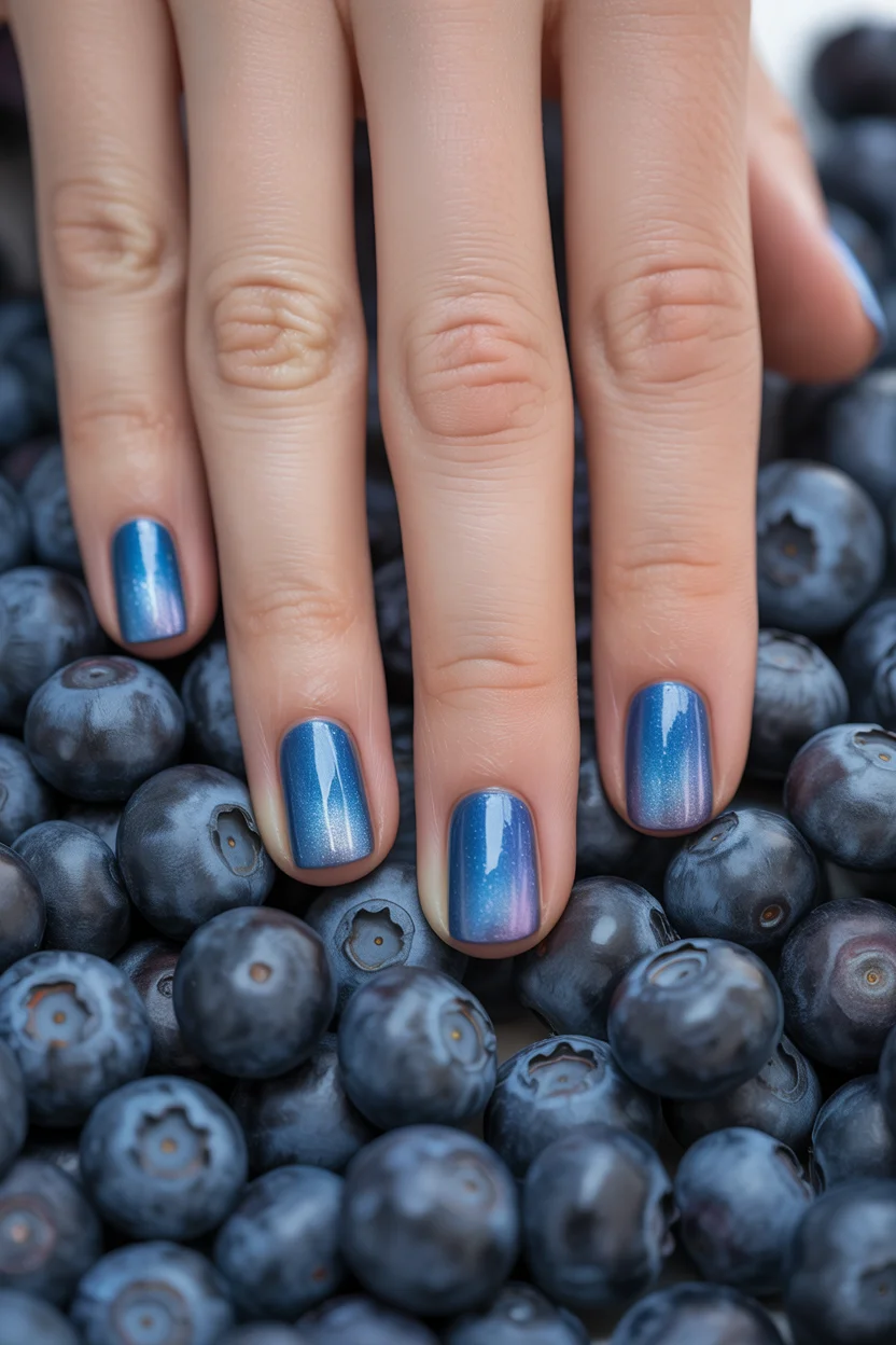 summer ombre nails 2026 Blueberry Glazed Ombre Nails for a Cool-Toned Summer Look