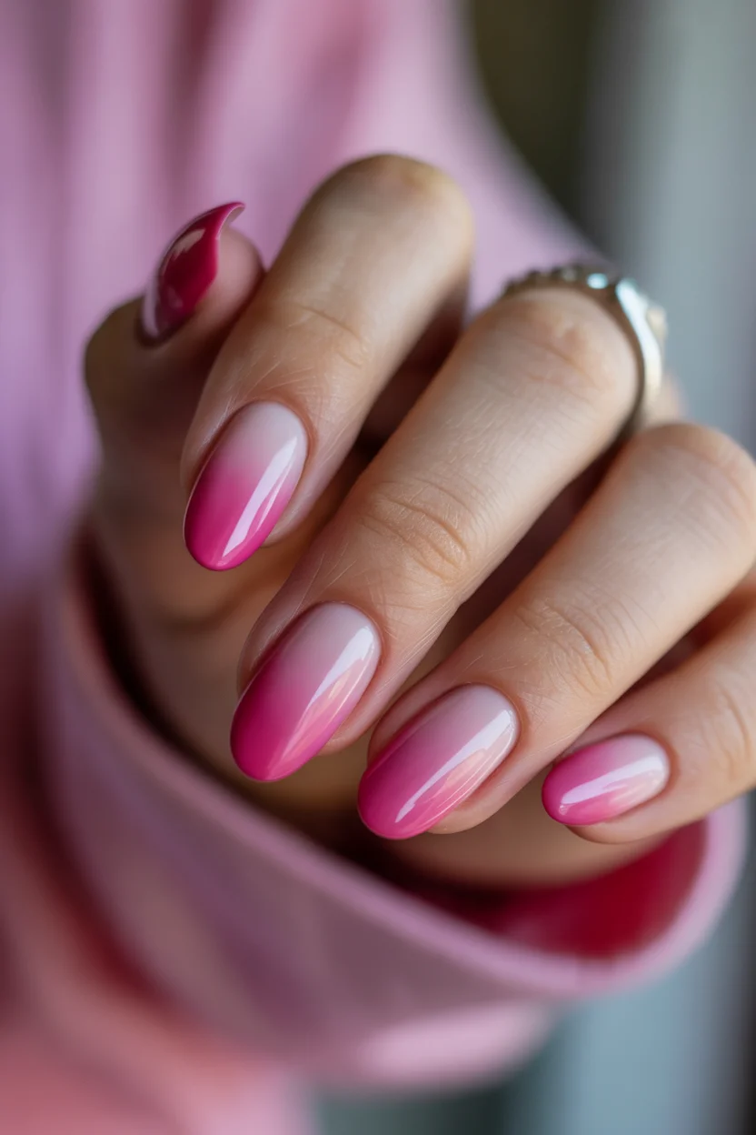 summer ombre nails 2026 Soft Rosy Ombre Nails for an Everyday Feminine Look